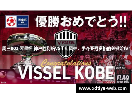 周三003 天皇杯 神户胜利船VS甲府风林，争夺亚冠资格的关键阶段！